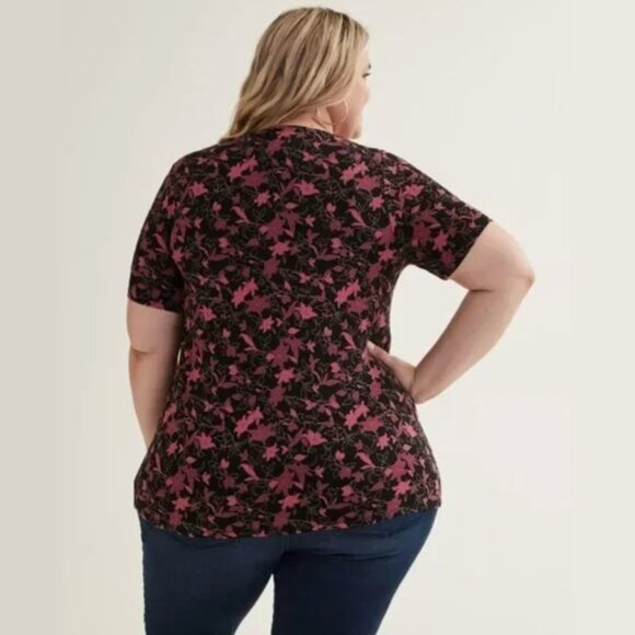 Penningtons - Penn Essentials - Printed Floral Slinky Tee 2X - Picture 3 of 7
